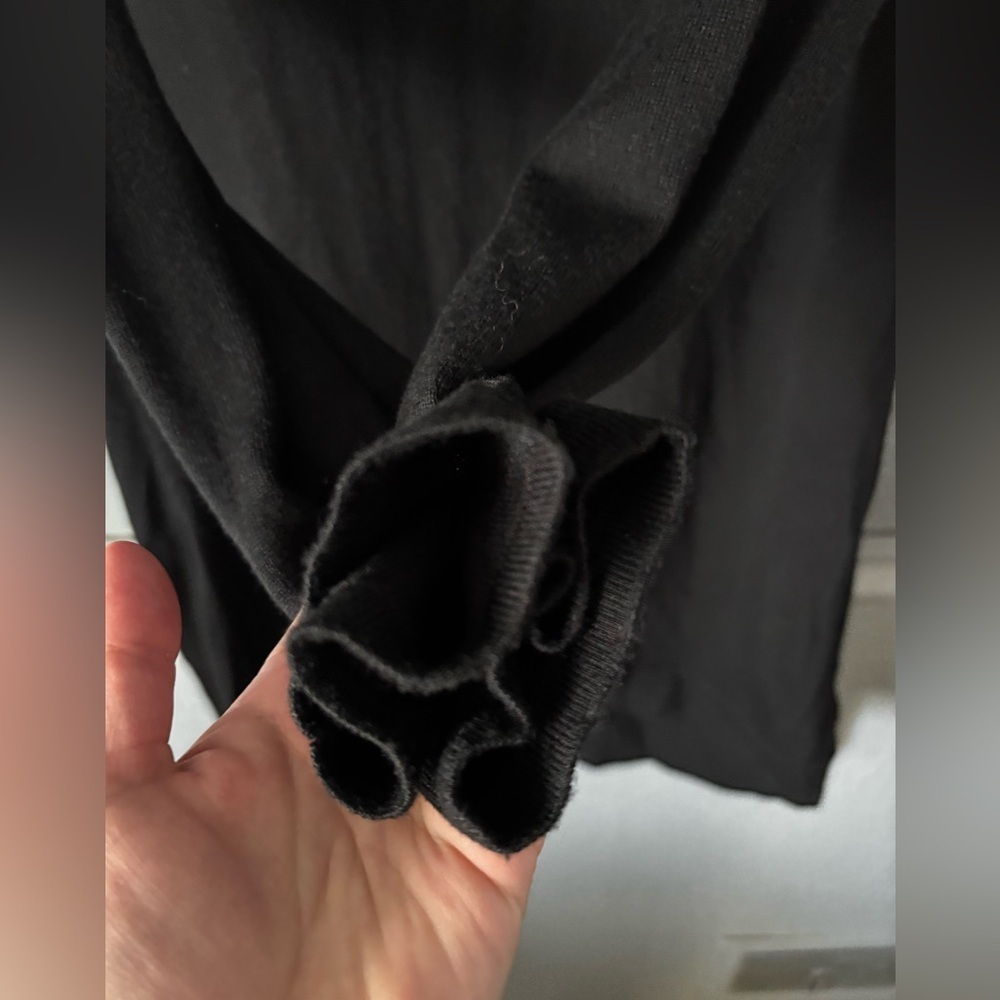 Eileen Fisher Black Merino Wool Turtleneck Dress Tunic | Size S - Picture 11 of 11